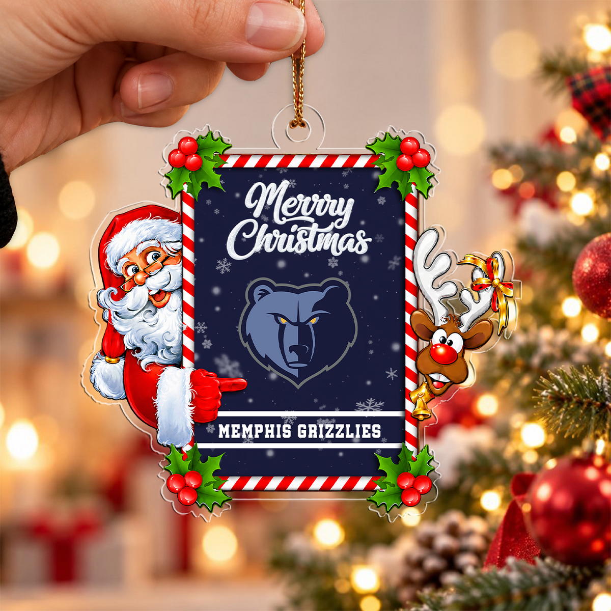 [LIMITED DROP] NEW CUSTOMIZED NBA13 MGR MEMPHIS GRIZZLIES CHRISTMAS ACRYLIC ORNAMENT