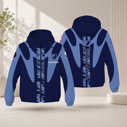 SPECIAL EDITION - NEW CUSTOMIZED NBA13 MGR MEMPHIS GRIZZLIES WINDBREAKER JACKET