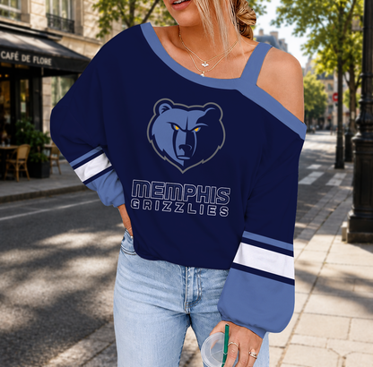 VIRAL EDITION - NEW CUSTOMIZED NBA13 MGR MEMPHIS GRIZZLIES DROP SHOULDER SWEATSHIRT