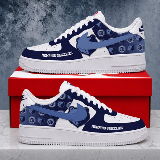 SPECIAL EDITION - NEW CUSTOMIZED NBA13 MGR MEMPHIS GRIZZLIES AF1 SNEAKERS