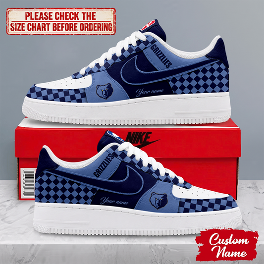 FINAL SALE - NEW CUSTOMIZED NBA13 MGR MEMPHIS GRIZZLIES AF1 SNEAKERS