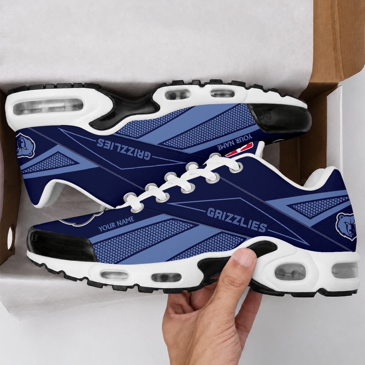 VIRAL EDITION - NEW CUSTOMIZED NBA13 MGR MEMPHIS GRIZZLIES AIR MAX PLUS SNEAKERS
