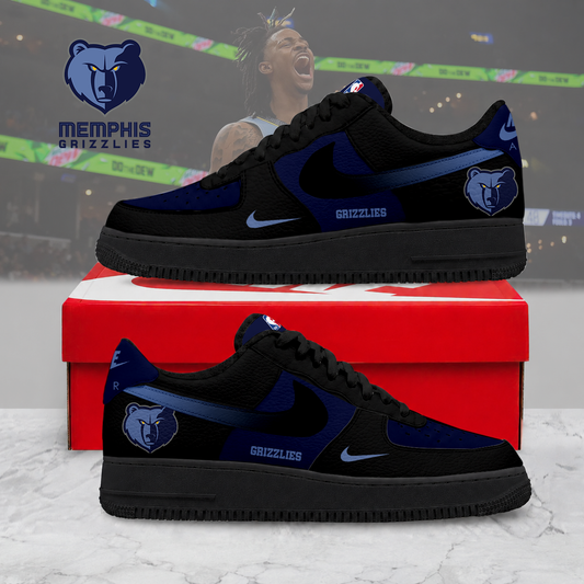 HOT DEAL - NEW CUSTOMIZED NBA13 MGR MEMPHIS GRIZZLIES AF1 SNEAKERS