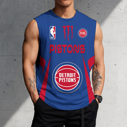 VIRAL EDITION - NEW CUSTOMIZED DPI DETROIT PISTONS MEN'S GYM SHIRT - NBA14