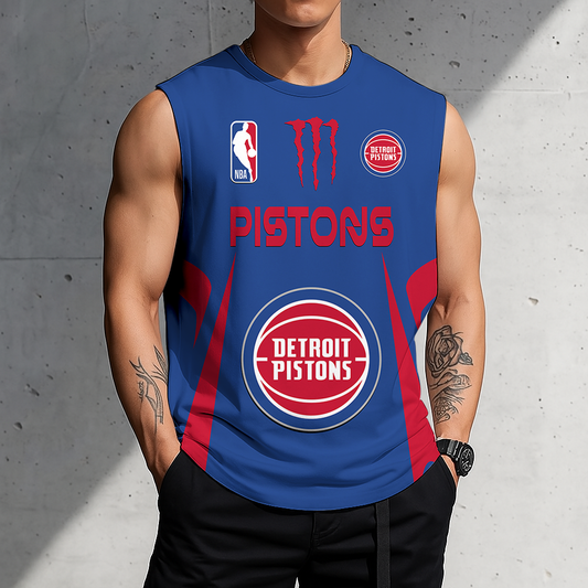 VIRAL EDITION - NEW CUSTOMIZED DPI DETROIT PISTONS MEN'S GYM SHIRT - NBA14