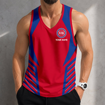 VIRAL EDITION - NEW CUSTOMIZED NBA14 DPI DETROIT PISTONS MEN'S TANK TOP