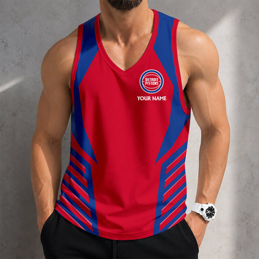 VIRAL EDITION - NEW CUSTOMIZED NBA14 DPI DETROIT PISTONS MEN'S TANK TOP