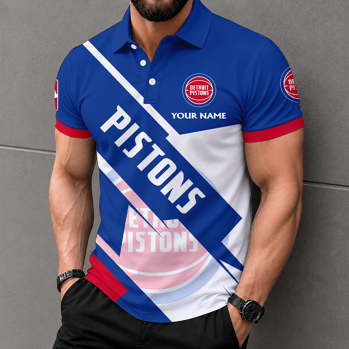 VIRAL EDITION - NEW CUSTOMIZED NBA14 DPI DETROIT PISTONS T-SHIRT, POLO SHIRT, ZIP POLO SHIRT, SWEATSHIRT, HOODIE & ZIP HOODIE