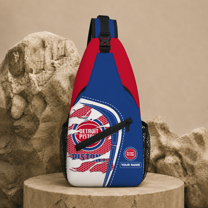 HOT DEAL - NEW CUSTOMIZED DPI DETROIT PISTONS SLING BAG - NBA14