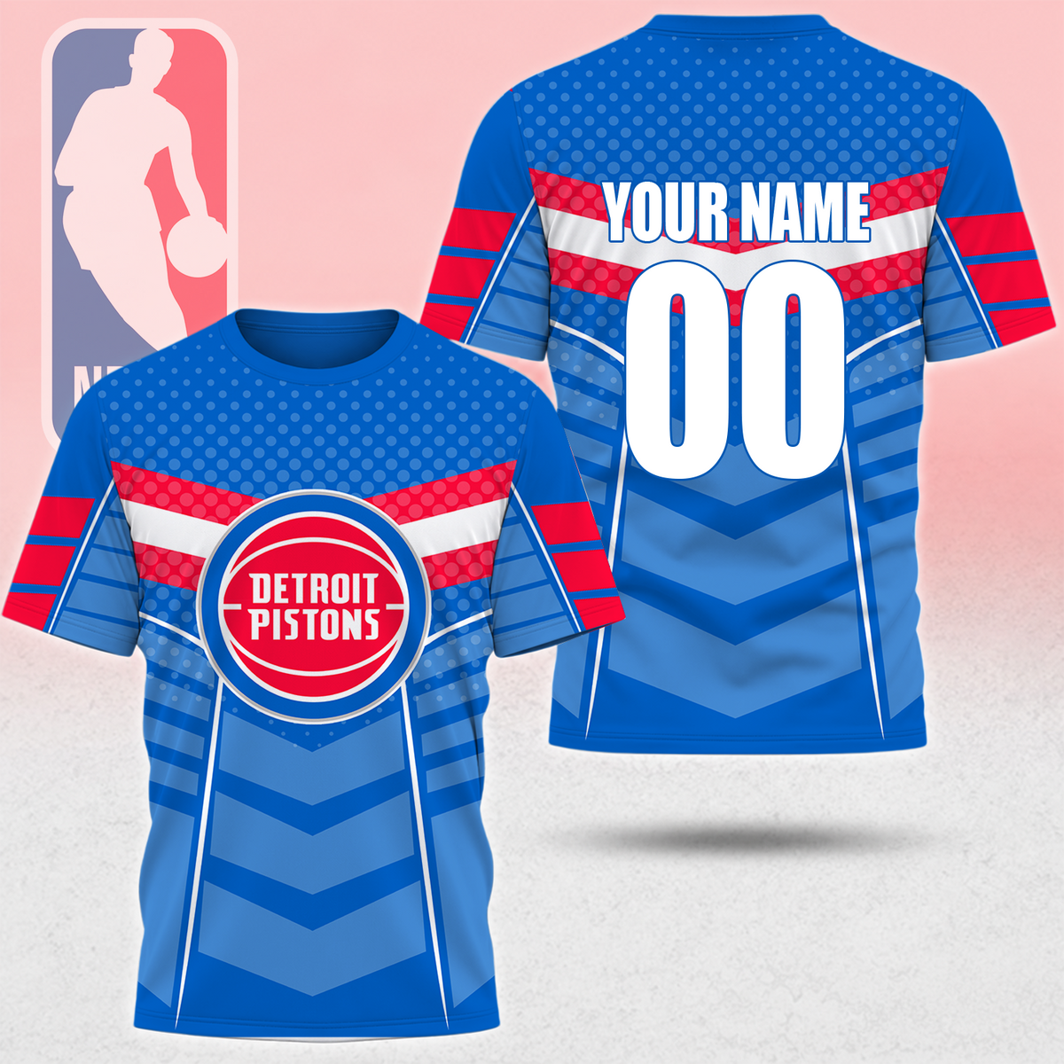 HOT DEAL - NEW CUSTOMIZED NBA14 DPI DETROIT PISTONS T-SHIRT, POLO SHIRT, ZIP POLO SHIRT, SWEATSHIRT, HOODIE & ZIP HOODIE