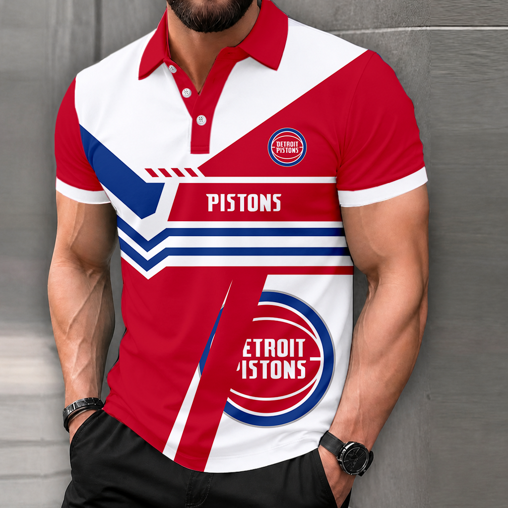 LIMITED DROP - NEW CUSTOMIZED NBA14 DPI DETROIT PISTONS POLO SHIRT, ZIP POLO SHIRT & T-SHIRTS