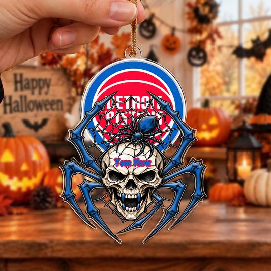 SPECIAL EDITION - NEW CUSTOMIZED NBA14 DPI DETROIT PISTONS HALLOWEEN ACRYLIC ORNAMENT