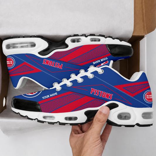 VIRAL EDITION - NEW CUSTOMIZED NBA14 DPI DETROIT PISTONS AIR MAX PLUS SNEAKERS