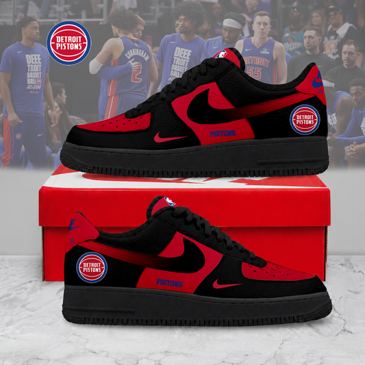 HOT DEAL - NEW CUSTOMIZED NBA14 DPI DETROIT PISTONS AF1 SNEAKERS