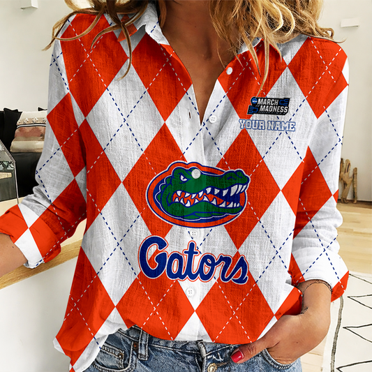 VIRAL EDITION - NEW CUSTOMIZED | NCAA MAM14 FLG FL GATORS WOMEN CASUAL SHIRT FOR FAN