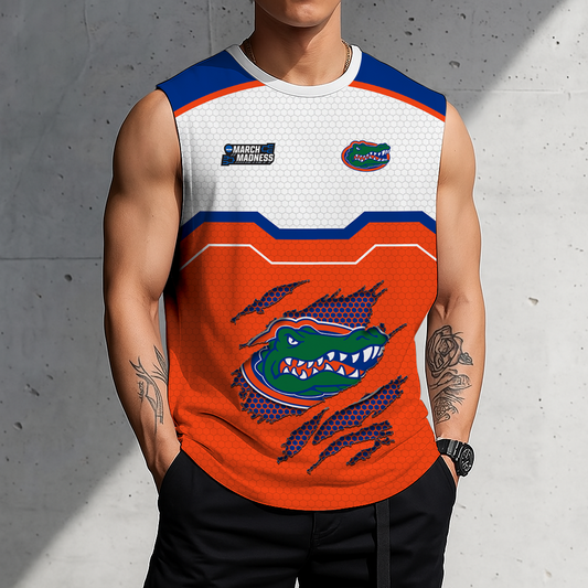 HOT DEAL - NEW CUSTOMIZED NCAA MAM14 FLG FLORIDA GATORS MEN'S GYM SHIRT