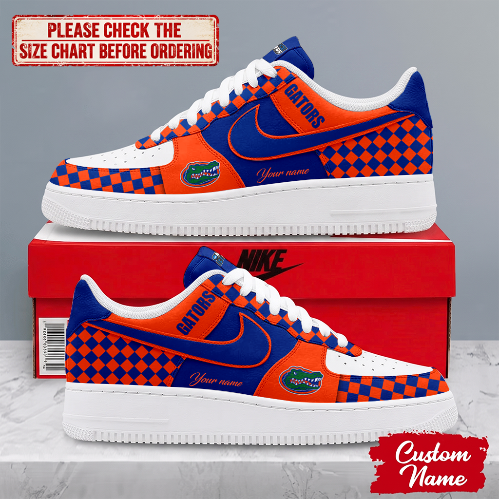 MEGA SALE - NEW CUSTOMIZED NCAA MAM14 FLG FLORIDA GATORS AF1 SHOES