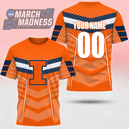 LIMITED EDITION - NEW CUSTOMIZED NCAA MAM15 IFI ILLINOIS FIGHTING ILLINI T-SHIRT, POLO SHIRT, ZIP POLO SHIRT, SWEATSHIRT, HOODIE & ZIP HOODIE