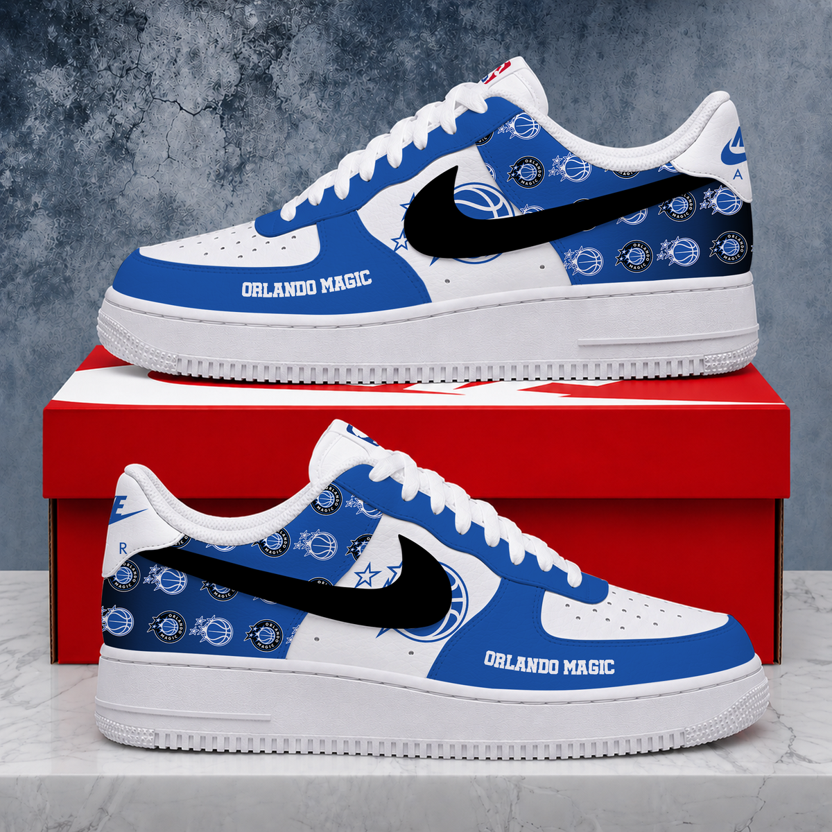 SPECIAL EDITION - NEW CUSTOMIZED NBA15 OMA ORLANDO MAGIC AF1 SNEAKERS