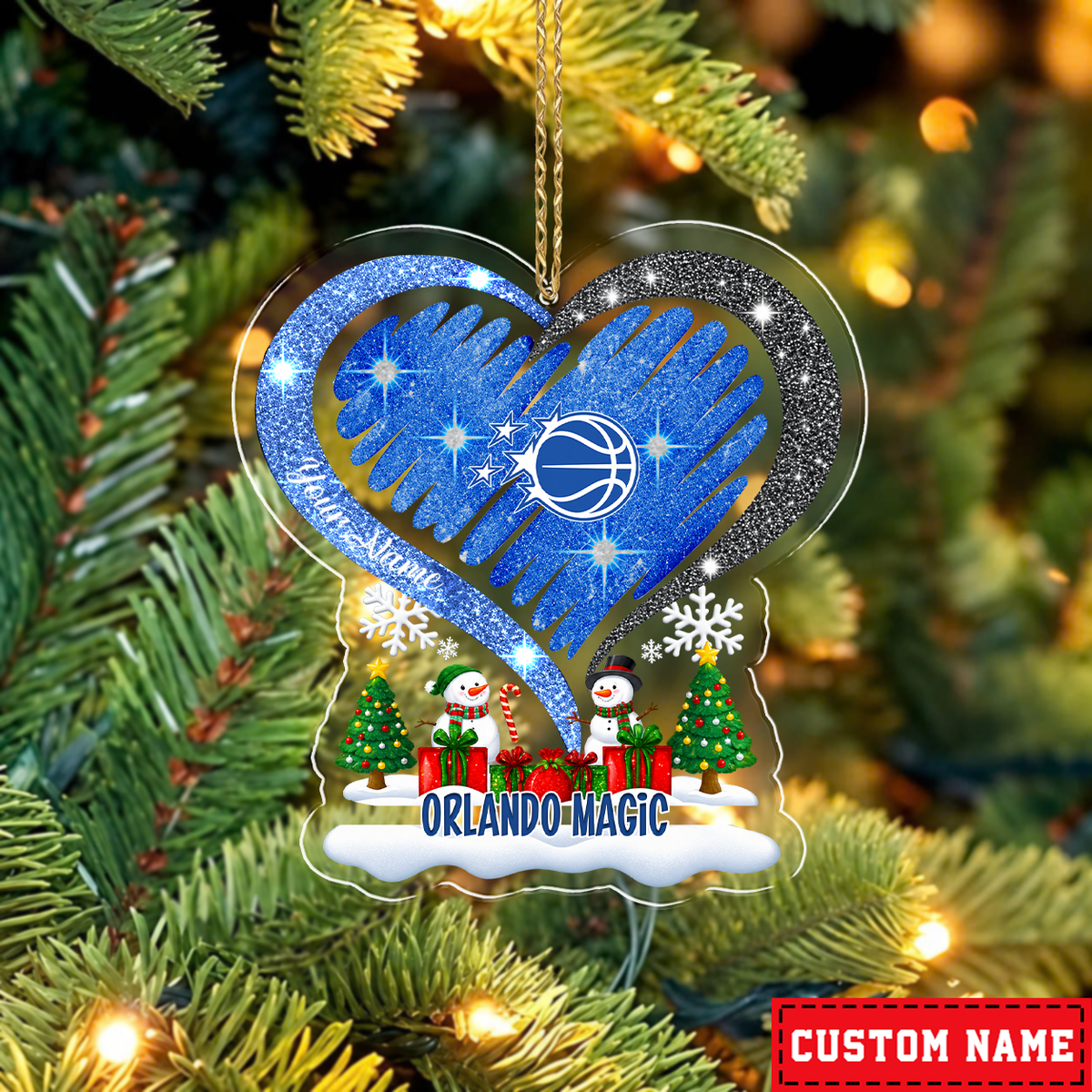 [EXCLUSIVE EDITION] NEW CUSTOMIZED NBA15 OMA ORLANDO MAGIC CHRISTMAS ACRYLIC ORNAMENT