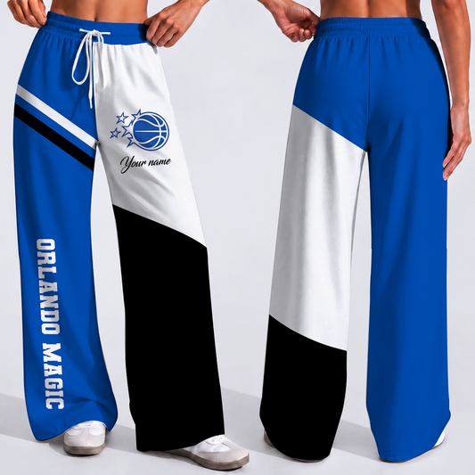 SPECIAL EDITION - NEW CUSTOMIZED NBA15 OMA ORLANDO MAGIC WOMEN'S WIDE LEG PANTS