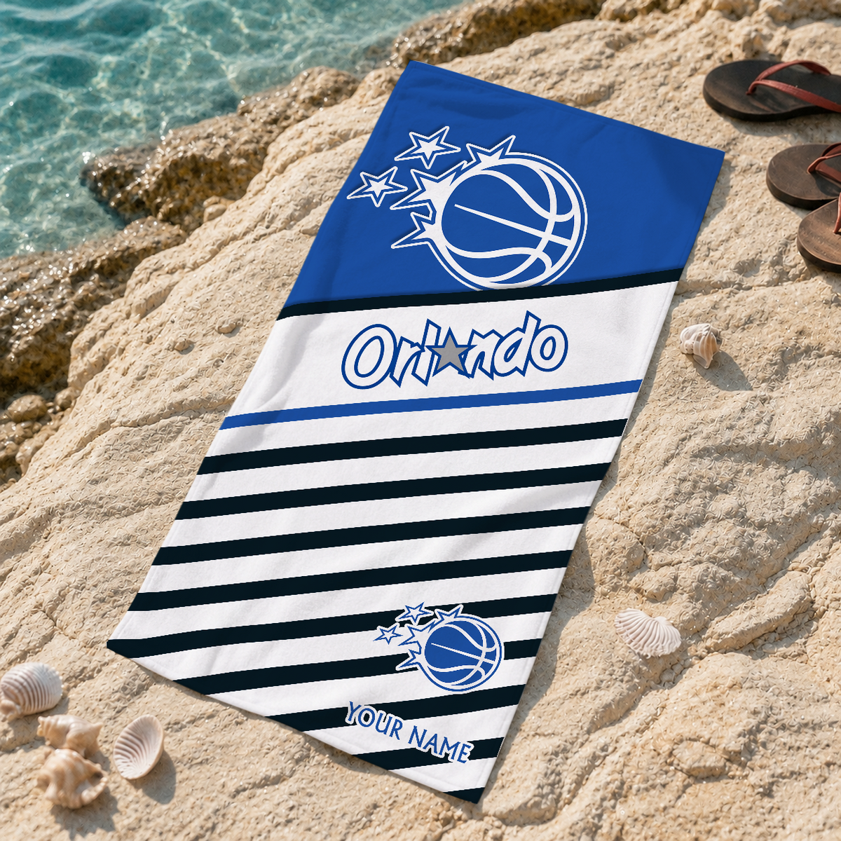 ELITE EDITION - NEW CUSTOMIZED OMA ORLANDO MAGIC BEACH TOWEL FOR FAN - NBA15