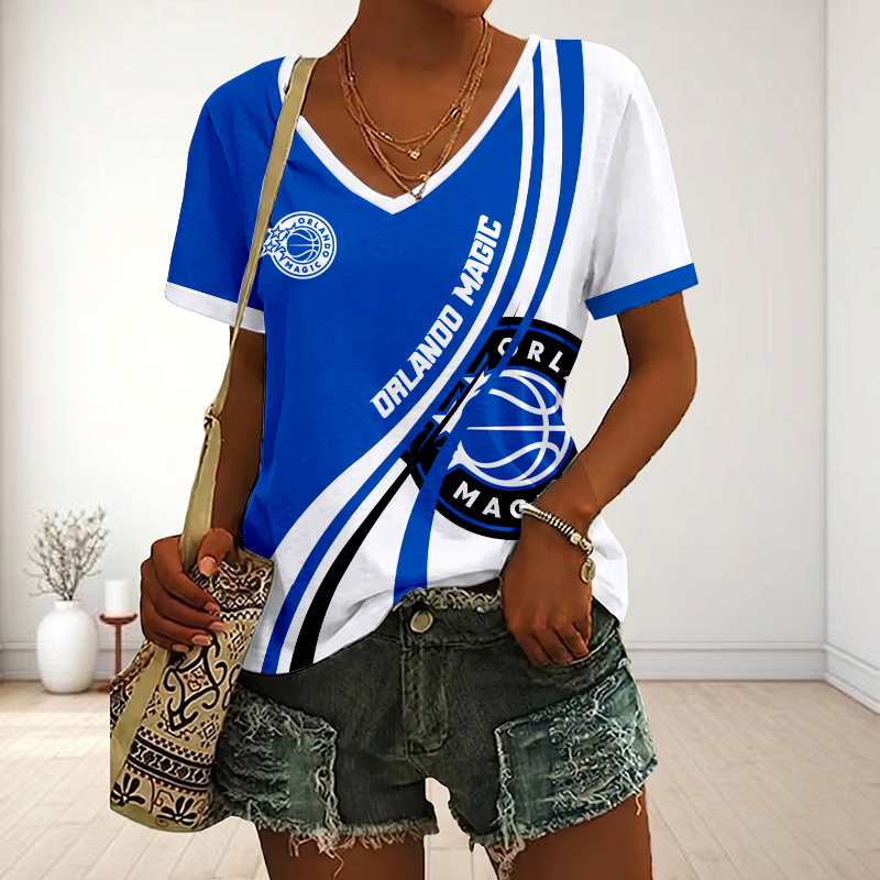 VIRAL EDITION - NEW CUSTOMIZED NBA15 OMA ORLANDO MAGIC V-NECK FEMALE SHIRT