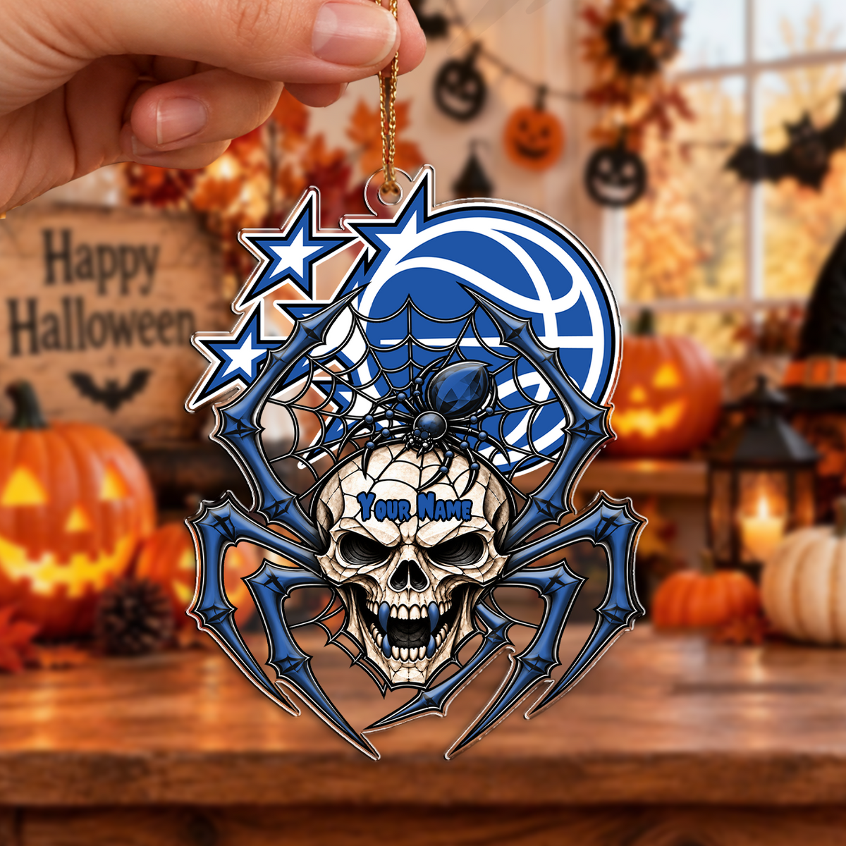 SPECIAL EDITION - NEW CUSTOMIZED NBA15 OMA ORLANDO MAGIC HALLOWEEN ACRYLIC ORNAMENT
