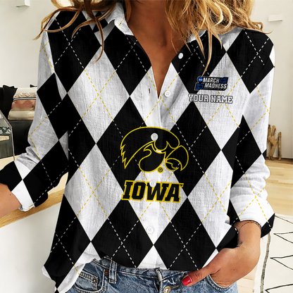 VIRAL EDITION - NEW CUSTOMIZED | NCAA MAM16 IWH IW HAWKEYES WOMEN CASUAL SHIRT FOR FAN