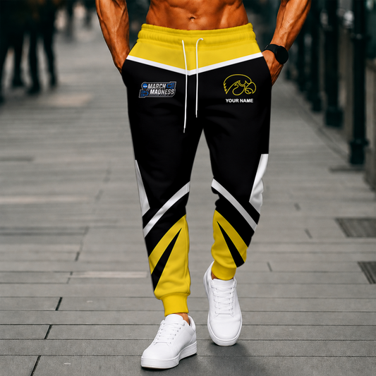 VIRAL EDITION - NEW CUSTOMIZED NCAA MAM16 IWH IOWA HAWKEYES SWEATPANTS
