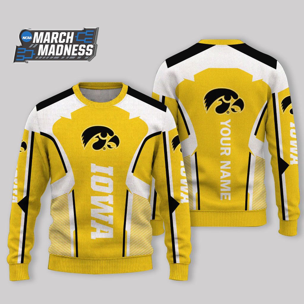 HOT DEAL - NEW CUSTOMIZED NCAA MAM16 IWH IOWA HAWKEYES UGLY SWEATER