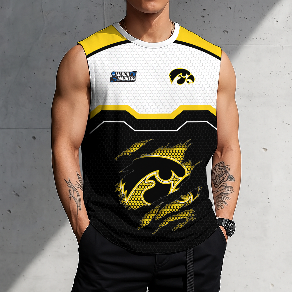 HOT DEAL - NEW CUSTOMIZED NCAA MAM16 IWH IOWA HAWKEYES MEN'S GYM SHIRT