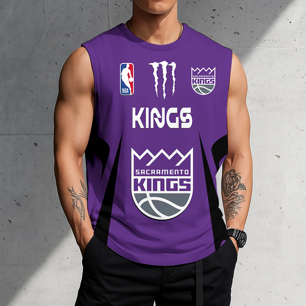 VIRAL EDITION - NEW CUSTOMIZED SKI SACRAMENTO KINGS MEN'S GYM SHIRT - NBA16