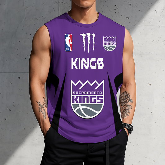 VIRAL EDITION - NEW CUSTOMIZED SKI SACRAMENTO KINGS MEN'S GYM SHIRT - NBA16