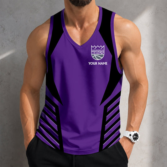 VIRAL EDITION - NEW CUSTOMIZED NBA16 SKI SACRAMENTO KINGS MEN'S TANK TOP