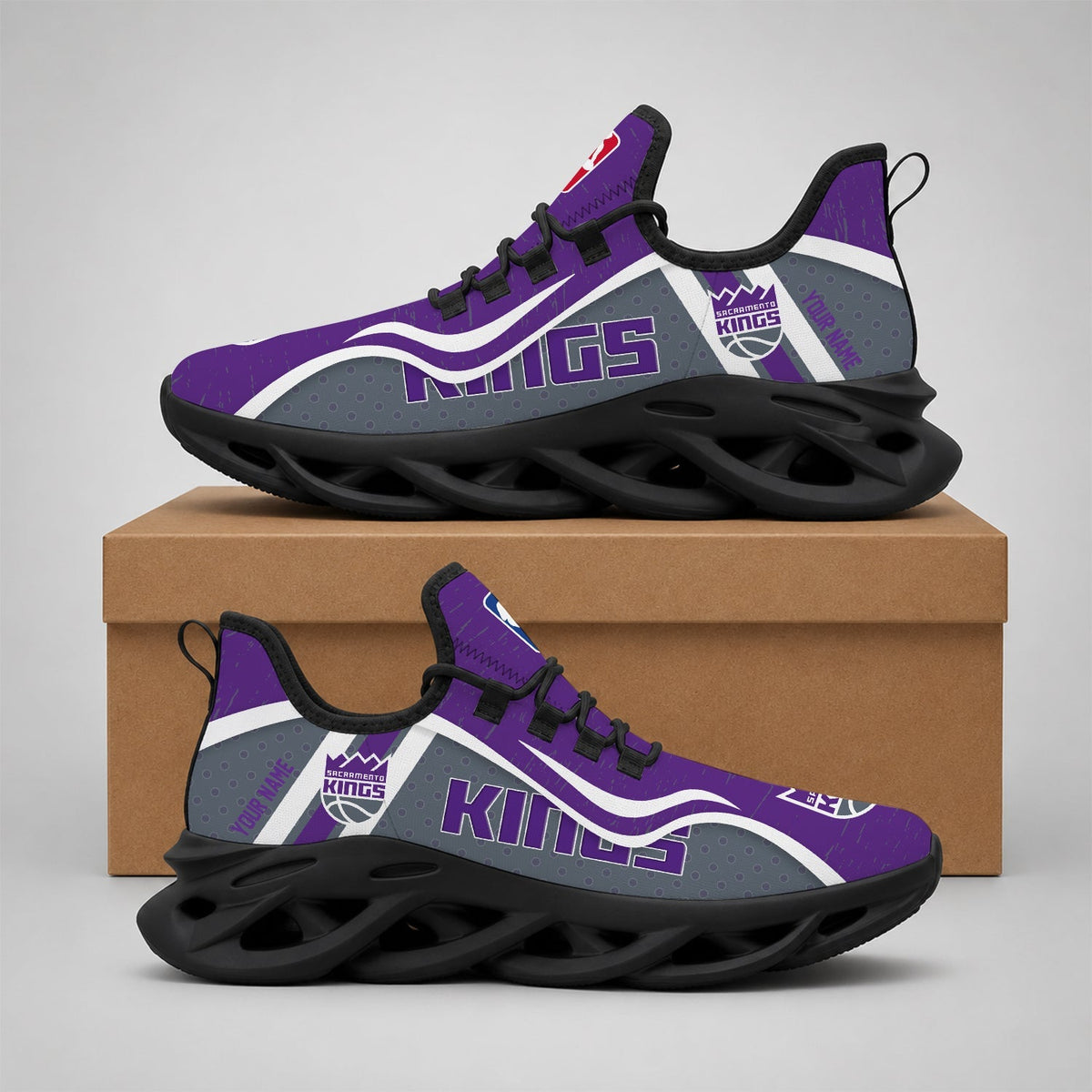 EXCLUSIVE EDITION - NEW CUSTOMIZED NBA16 SKI SACRAMENTO KINGS MAX SOUL SHOES