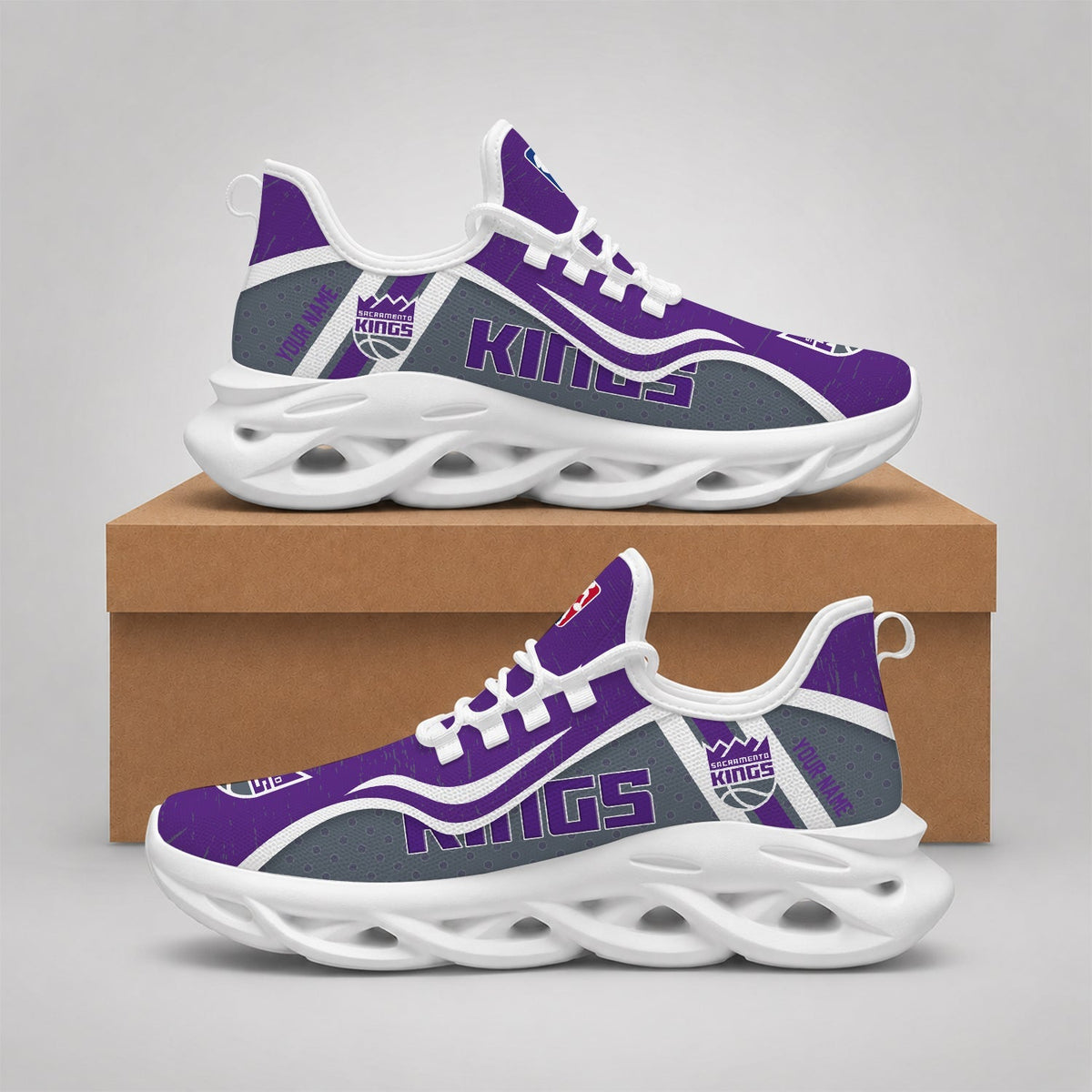 EXCLUSIVE EDITION - NEW CUSTOMIZED NBA16 SKI SACRAMENTO KINGS MAX SOUL SHOES