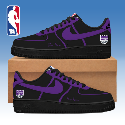 LIMITED DROP - NEW CUSTOMIZED SKI SACRAMENTO KINGS AF1 SNEAKERS - NBA16
