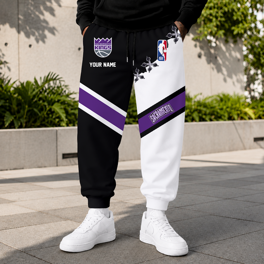 LIMITED EDITION - NEW CUSTOMIZED NBA16 SKI SACRAMENTO KINGS SWEATPANTS