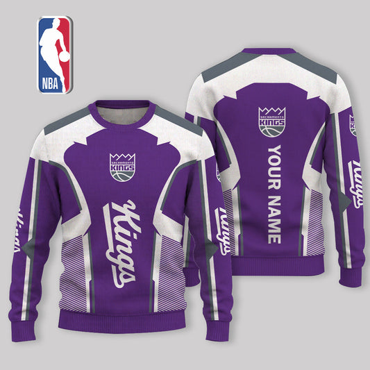 VIRAL EDITION - NEW CUSTOMIZED SKI SACRAMENTO KINGS UGLY SWEATER - NBA16