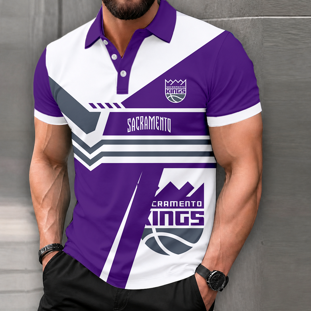 LIMITED DROP - NEW CUSTOMIZED NBA16 SKI SACRAMENTO KINGS POLO SHIRT, ZIP POLO SHIRT & T-SHIRTS