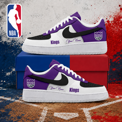 VIRAL EDITION - NEW CUSTOMIZED NBA16 SKI SACRAMENTO KINGS AF1 SNEAKERS
