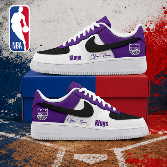 VIRAL EDITION - NEW CUSTOMIZED NBA16 SKI SACRAMENTO KINGS AF1 SNEAKERS
