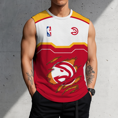 [LIMITED EDITION] NEW CUSTOMIZED NBA17 AHA ATLANTA HAWKS MEN'S TANK TOP