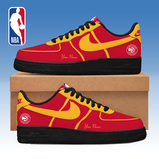 LIMITED DROP - NEW CUSTOMIZED AHA ATLANTA HAWKS AF1 SNEAKERS - NBA17