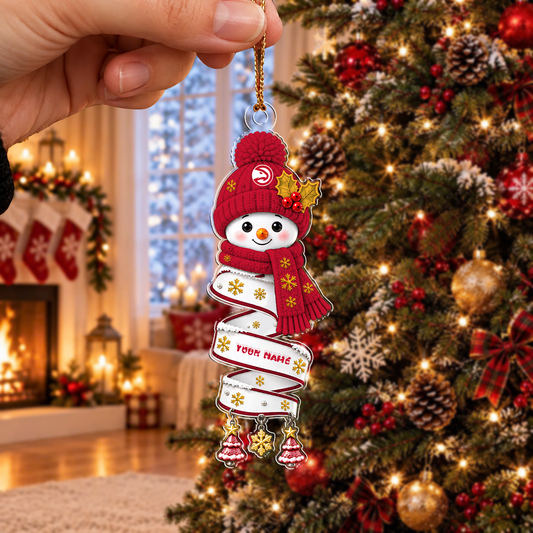 VIRAL EDITION - NEW CUSTOMIZED NBA17 AHA ATLANTA HAWKS CHRISTMAS ACRYLIC ORNAMENT