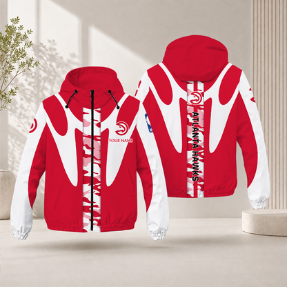 SPECIAL EDITION - NEW CUSTOMIZED NBA17 AHA ATLANTA HAWKS WINDBREAKER JACKET