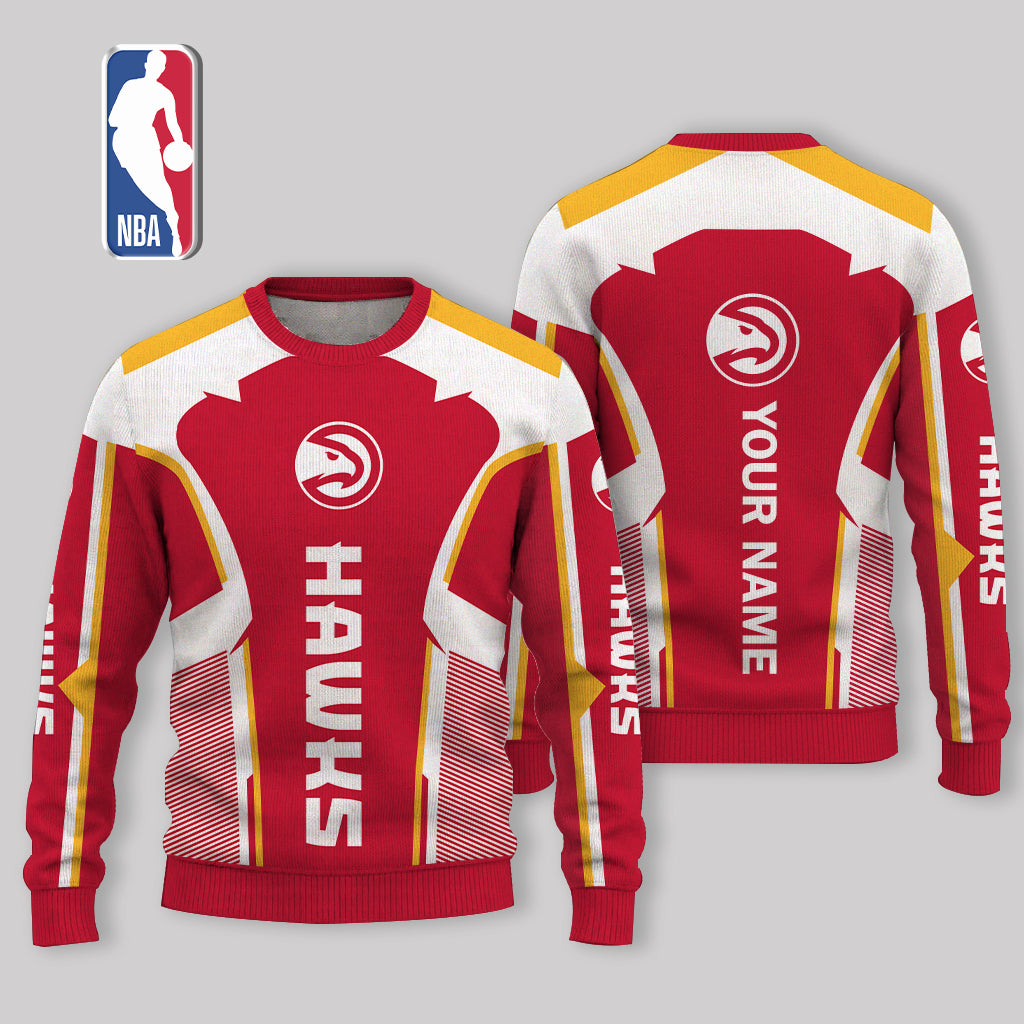 VIRAL EDITION - NEW CUSTOMIZED AHA ATLANTA HAWKS UGLY SWEATER - NBA17
