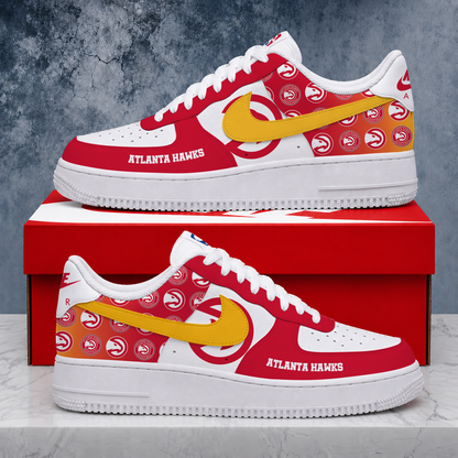 SPECIAL EDITION - NEW CUSTOMIZED NBA17 AHA ATLANTA HAWKS AF1 SNEAKERS