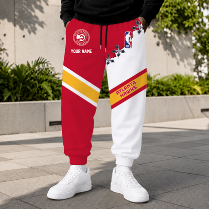 LIMITED EDITION - NEW CUSTOMIZED NBA17 AHA ATLANTA HAWKS SWEATPANTS
